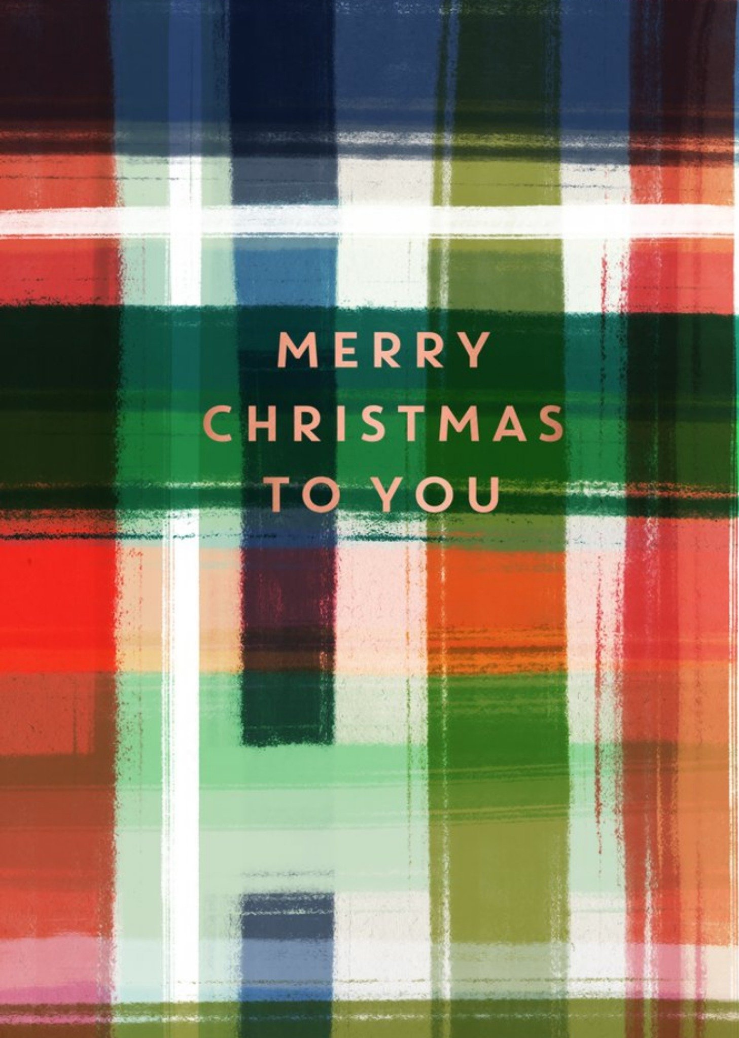 Tartan Watercolour Christmas Card