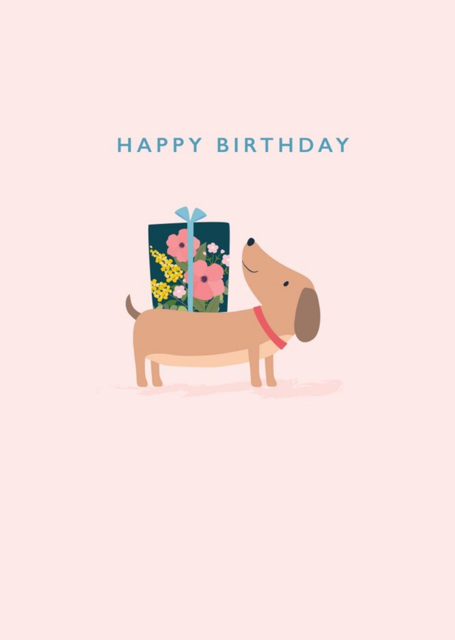 Moonpig Klara Hawkins Dog & Present Birthday Greeting Card, Large