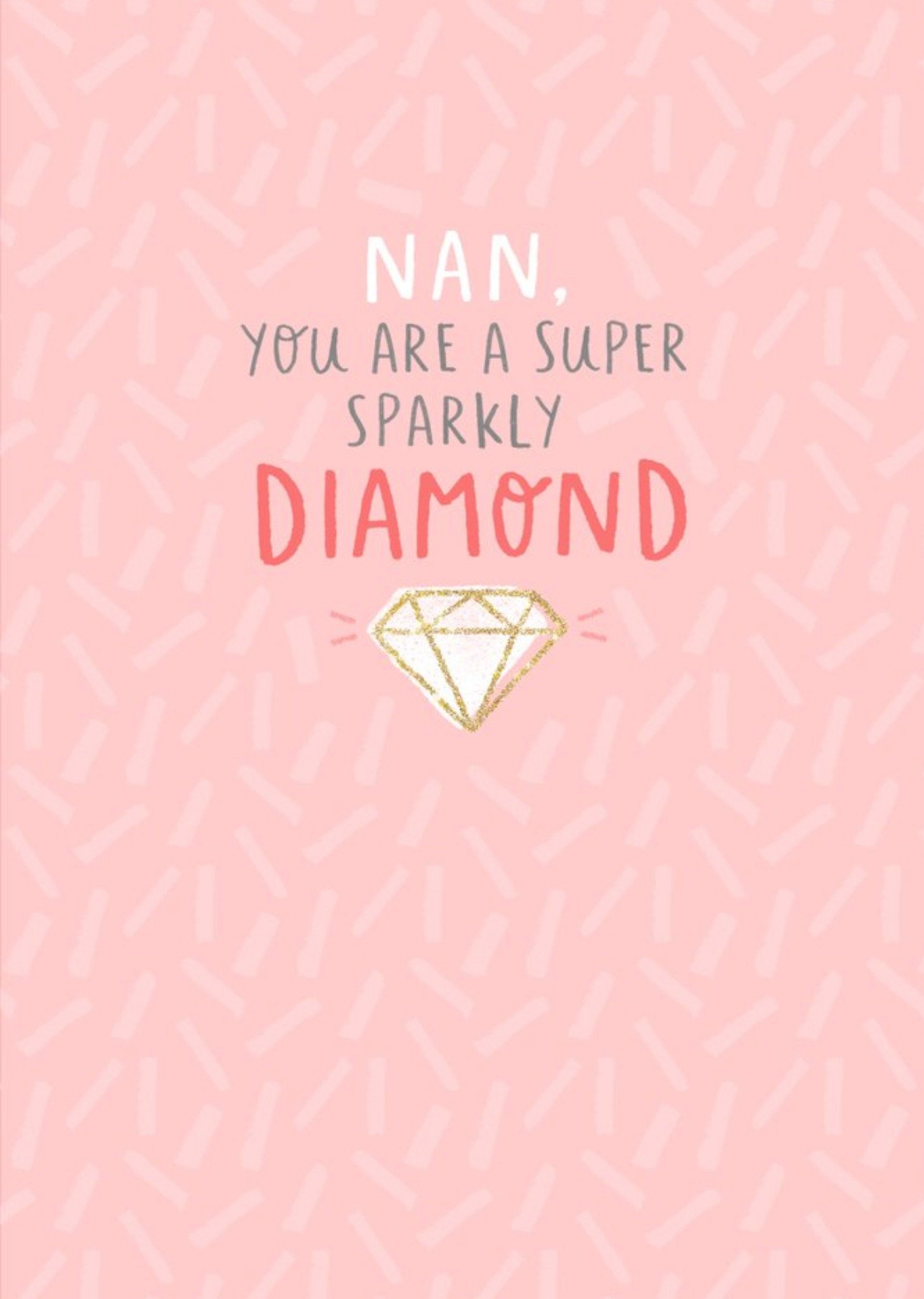 Moonpig Mother's Day Card - Nan - Sparkly Diamond, Large