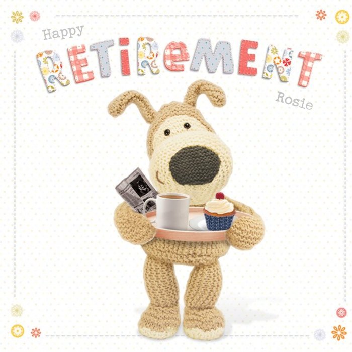 Boofle Personalised Happy Retirement Card