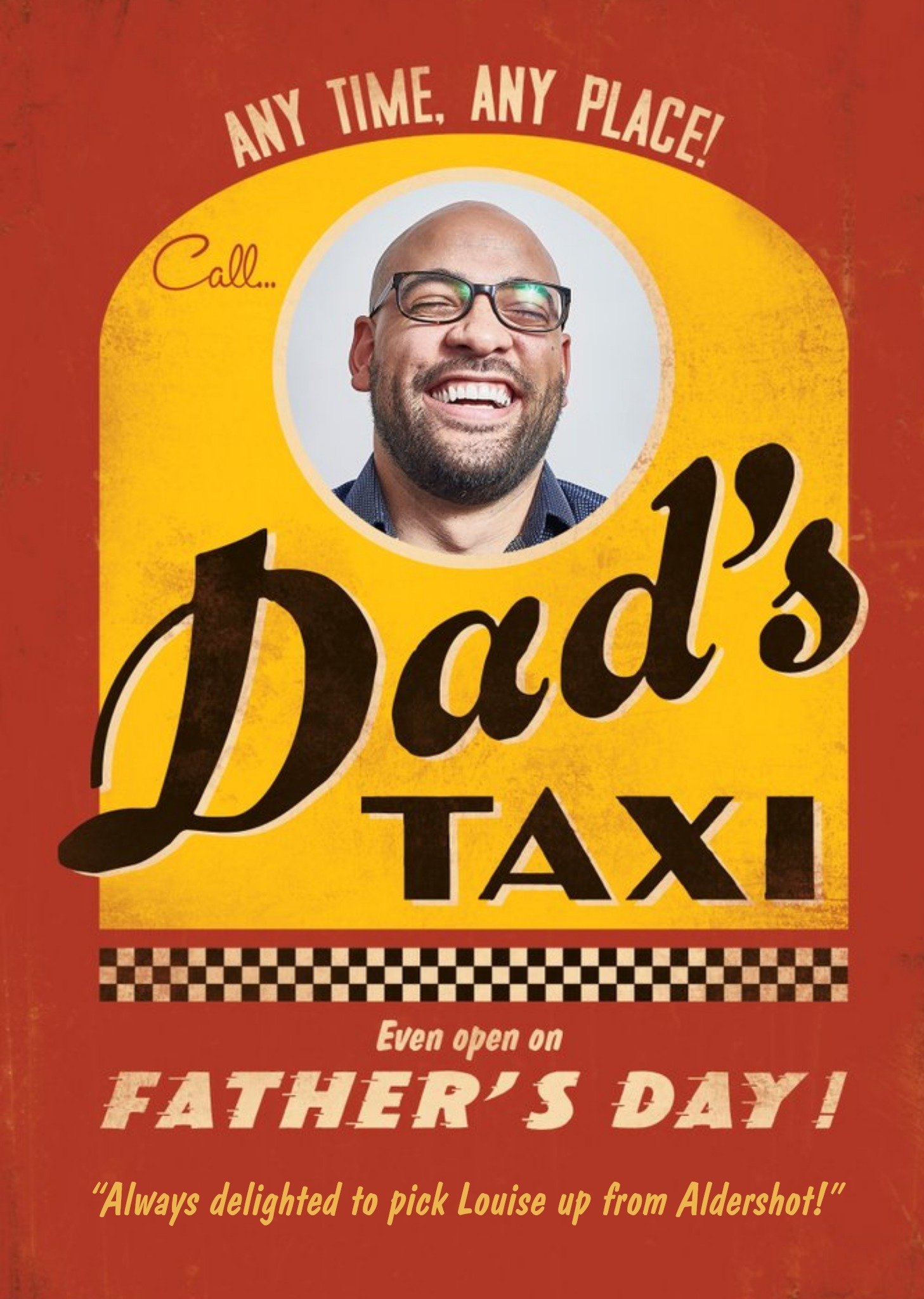 Dads Taxi Even Open On Fathers Day Card Ecard