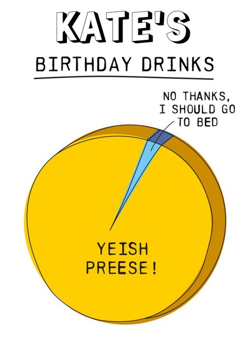 Off The Chart Funny Pie Chart Birthday Card