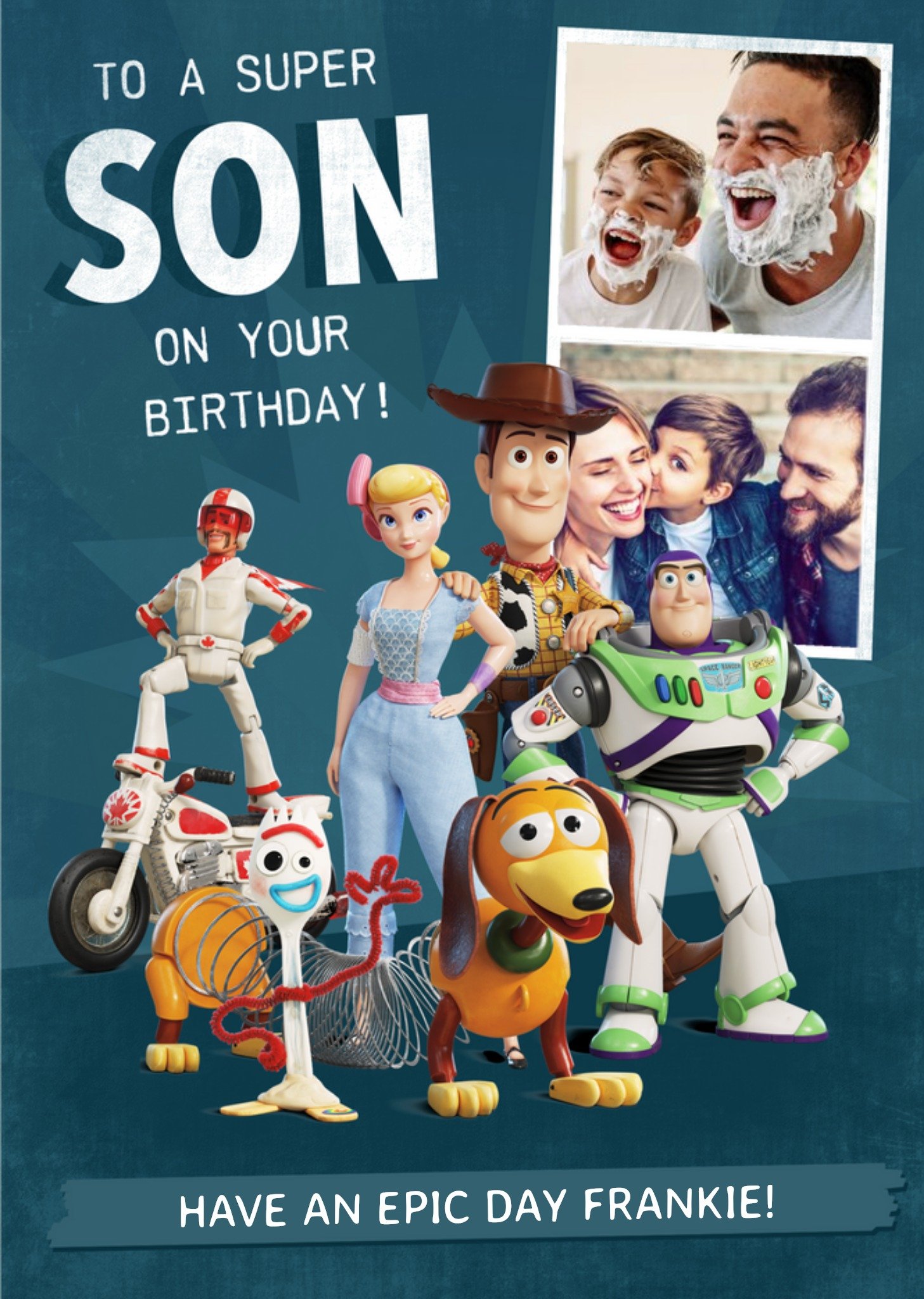 Disney Toy Story 4 - To A Super Son Photo Card Ecard