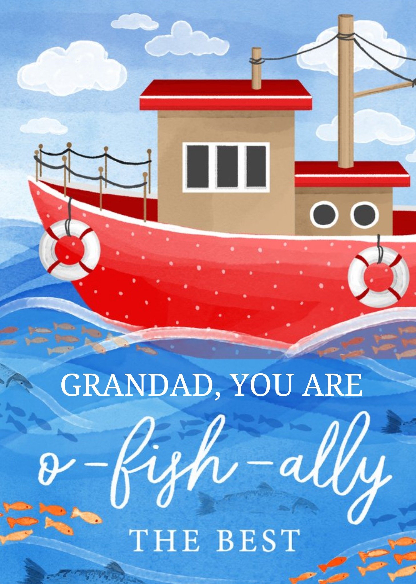 Okey Dokey Design O Fish Ally The Best Father's Day Card For Grandad