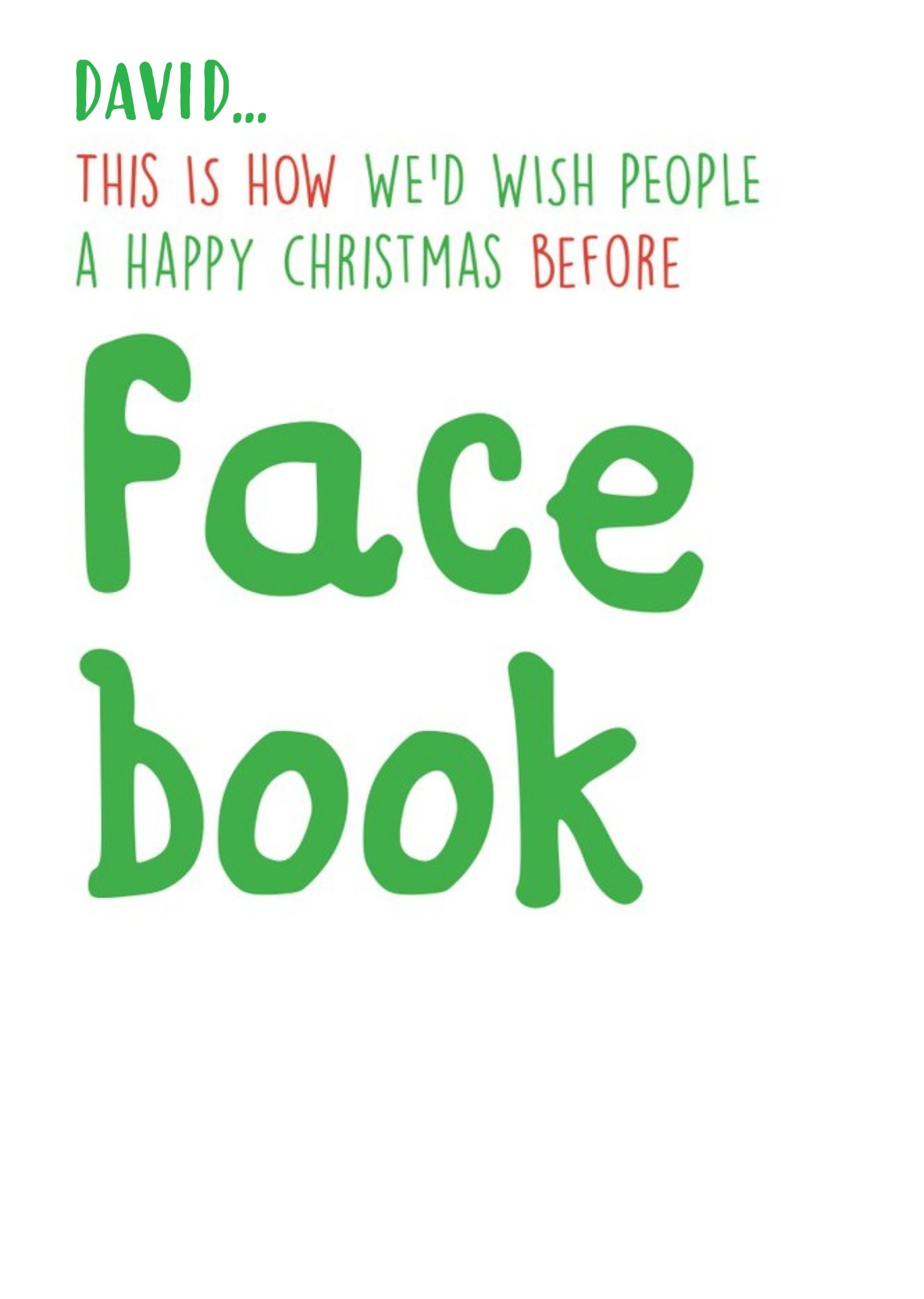 Funny Christmas Card - Facebook Ecard