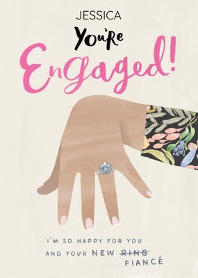 Illustrative You're Engaged Engagement Card  
