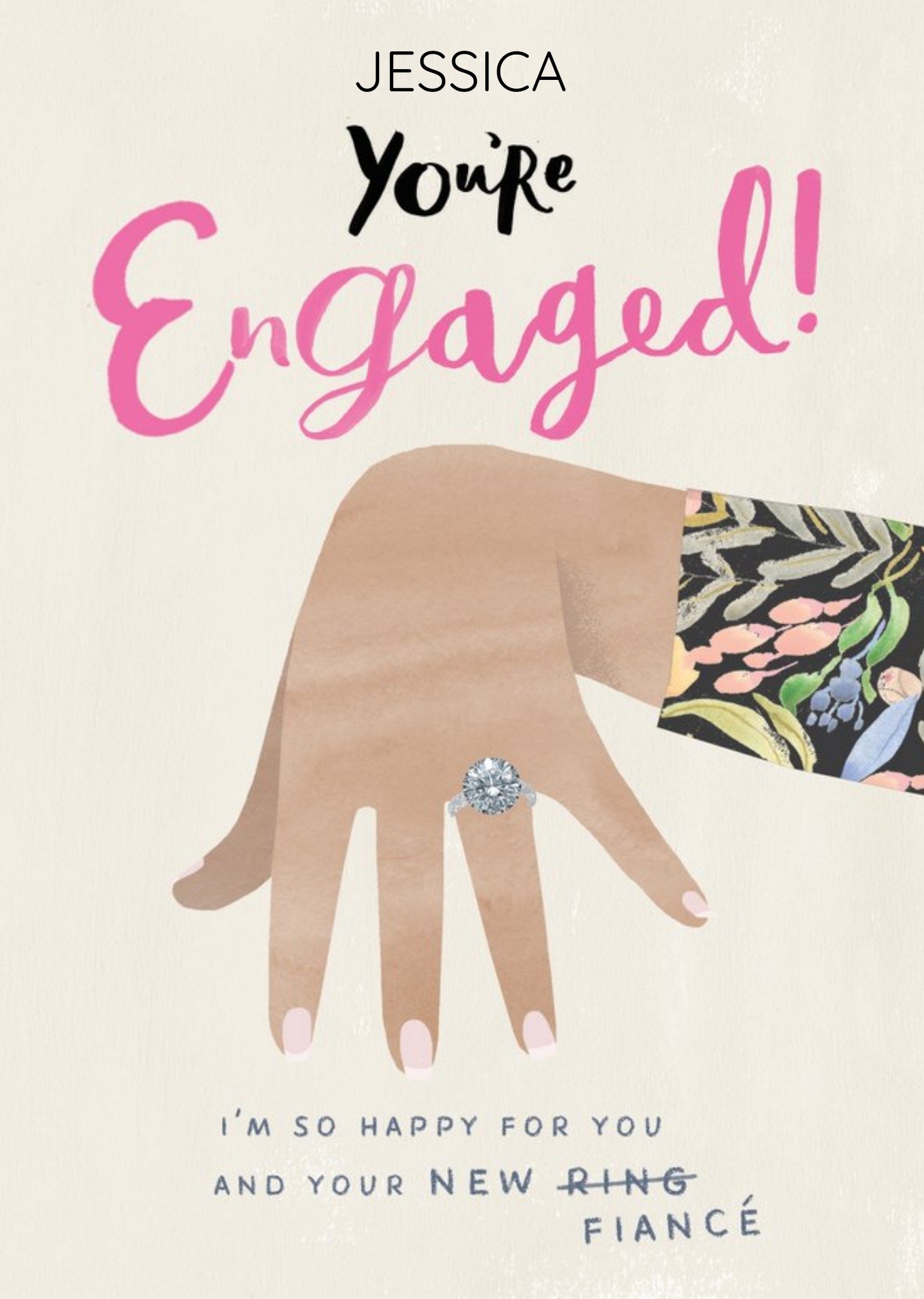 Moonpig Illustrative You're Engaged Engagement Card , Large