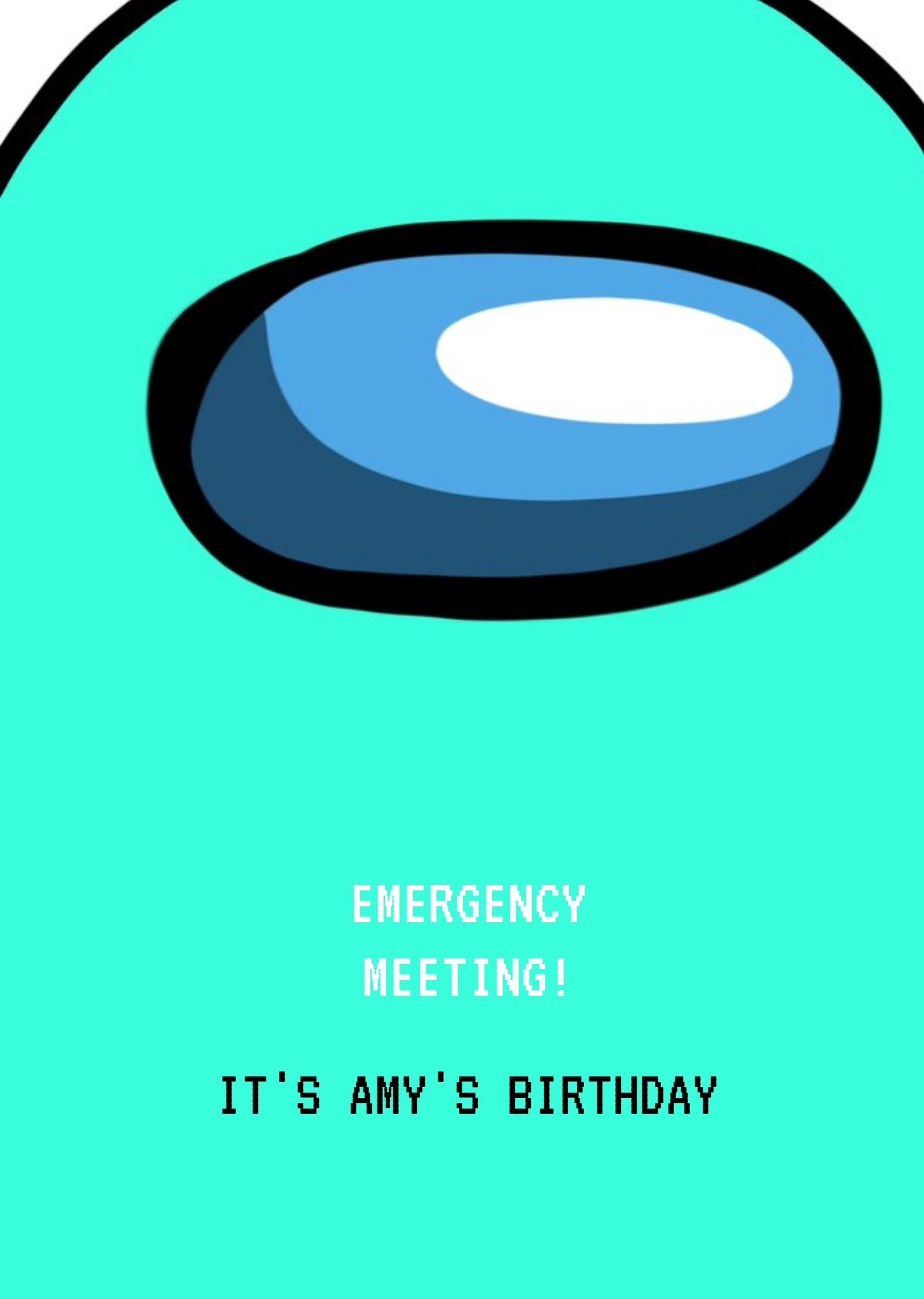 Other Funny Gaming Meme Emergency Meeting Birthday Card, Large