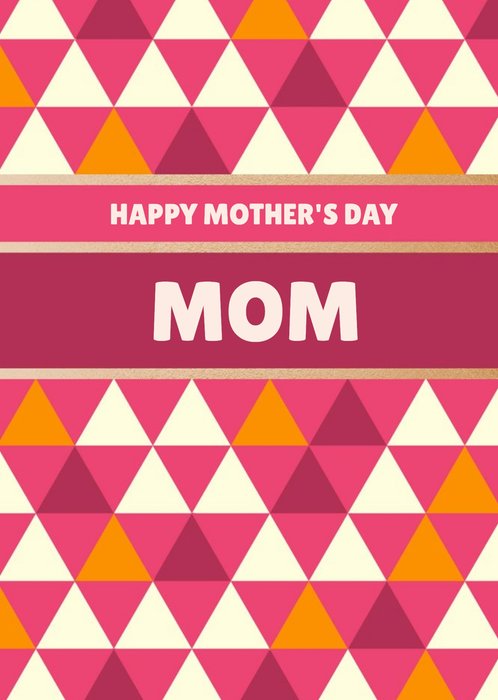 Zig Zag Geometric Mom Mother's Day Card