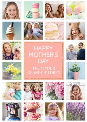 Mother's Day Card - From your Grandchildren - Photo Upload Card - 20 Photos