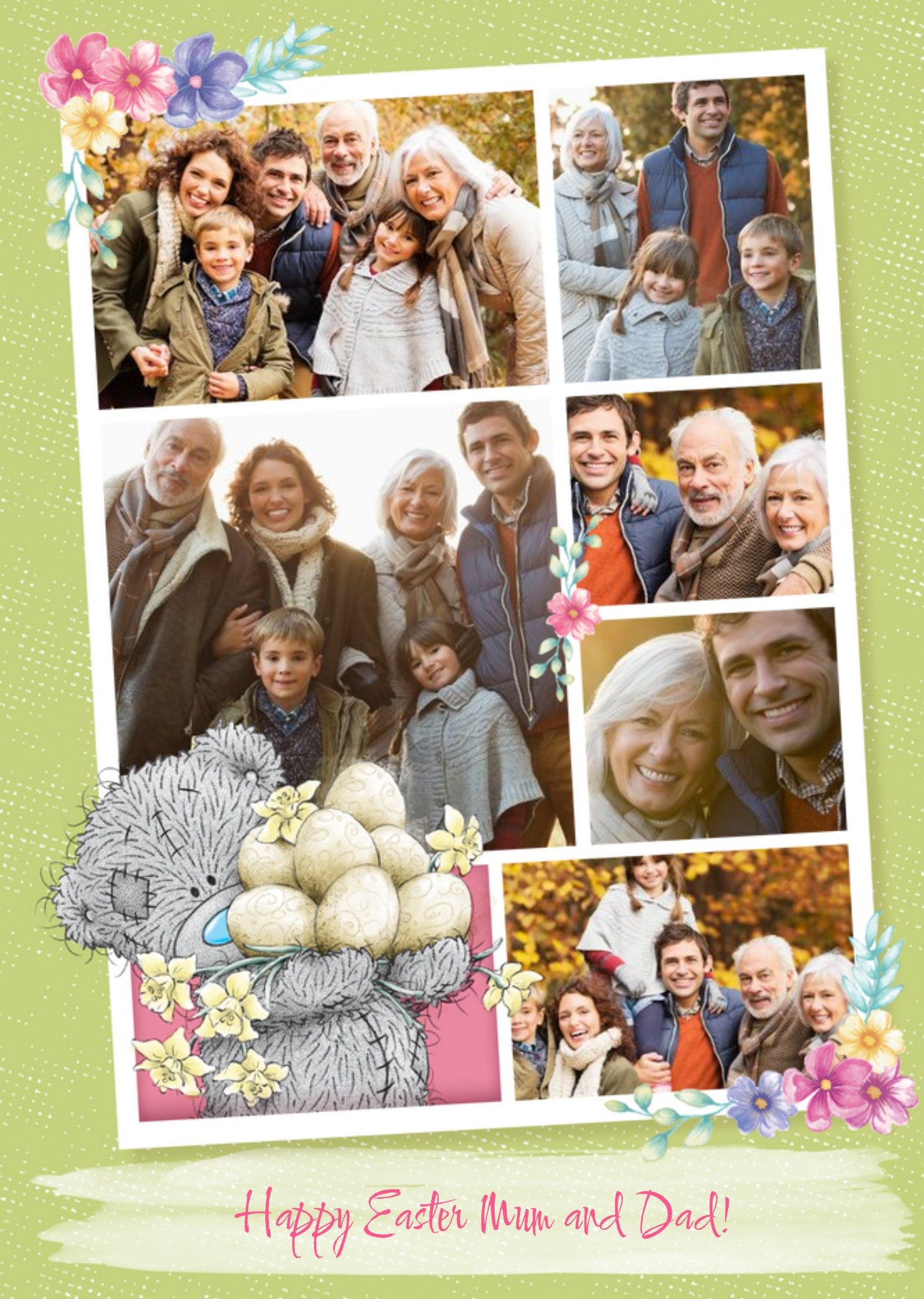 Easter Card - Photo Upload - Mum And Dad - Tatty Teddy - Me To You, Large