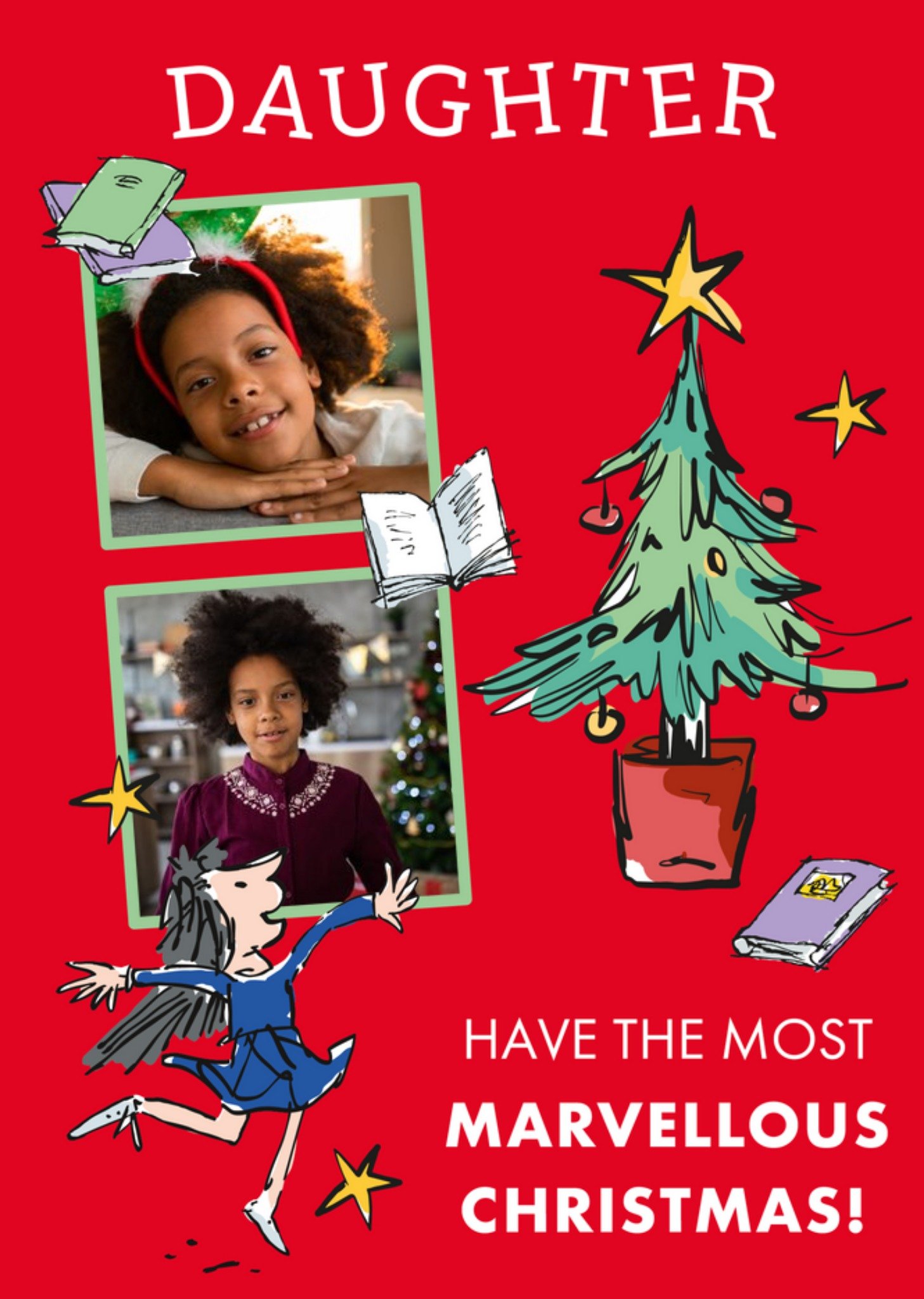 Roald Dahl Daughter Most Marvellous Christmas Photo Upload Card Ecard