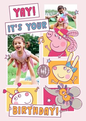 Peppa Pig And Friends Photo Upload Birthday Card