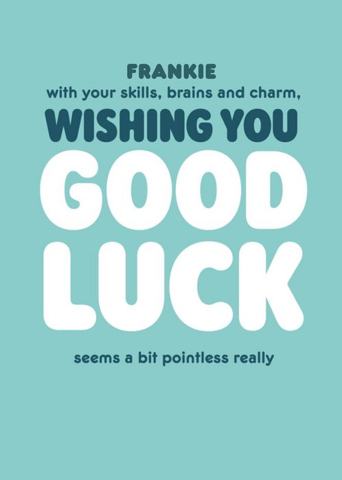 Pigment Fuzzy Duck Wishing you good luck Card