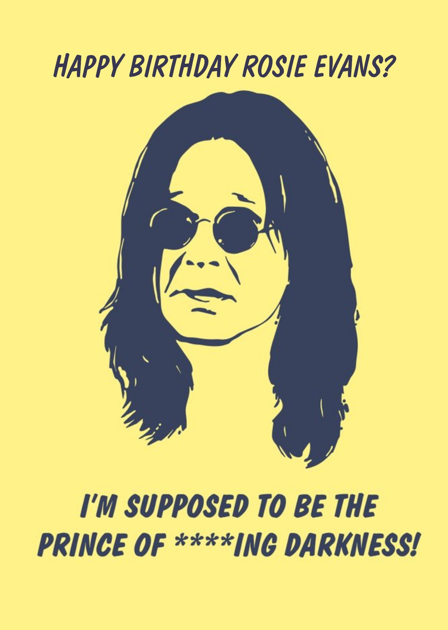 Jerry Tapscott Star Ozzy Osbourne Birthday Card Ecard