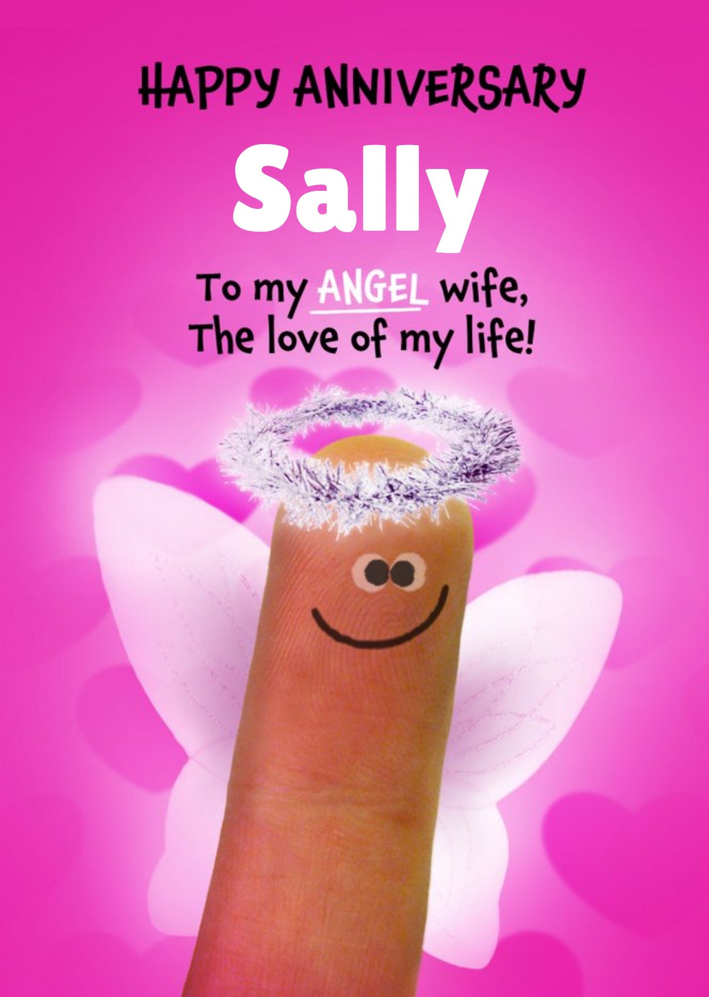 To My Angel Wife And The Love Of My Life Personalised Happy Anniversary Card