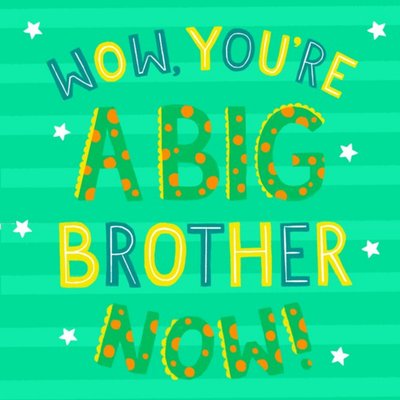 Typographical You're A Big Brother Card