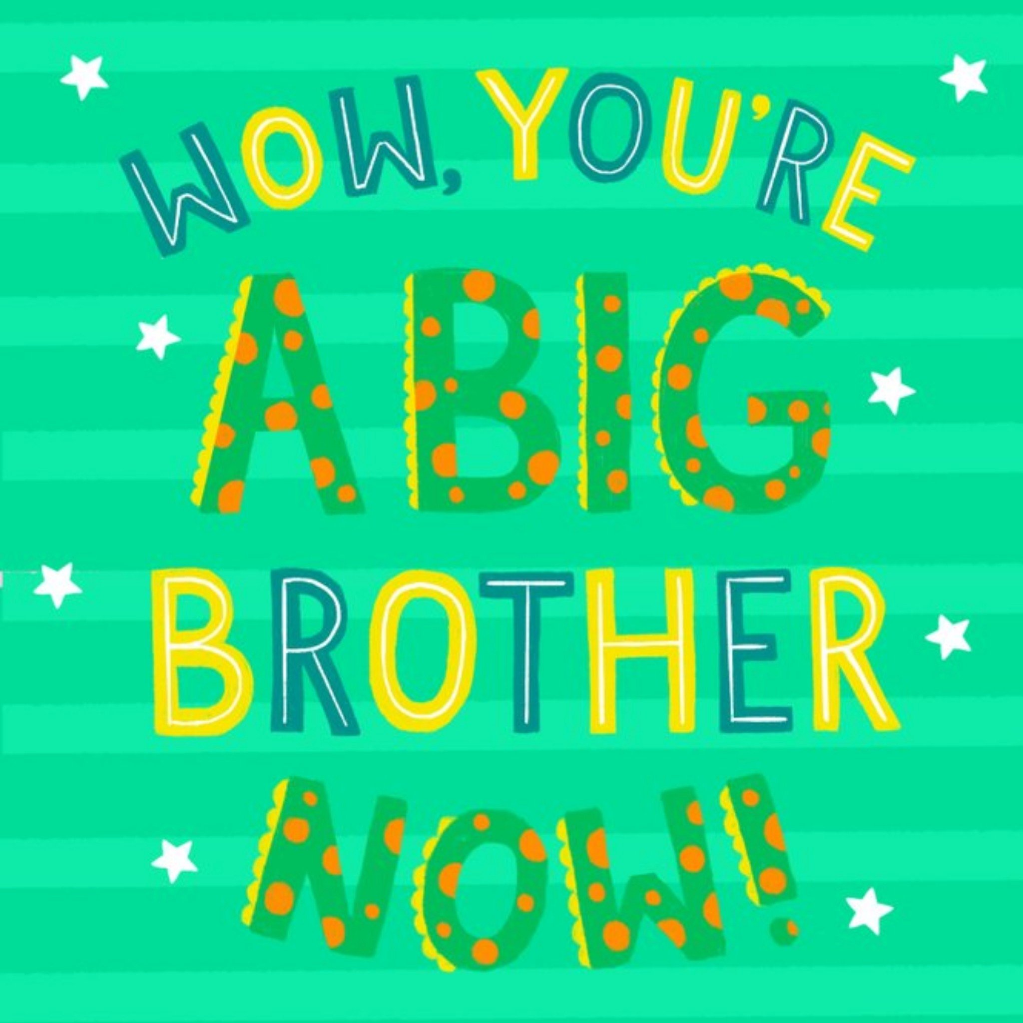 Moonpig Typographical You're A Big Brother Card, Square