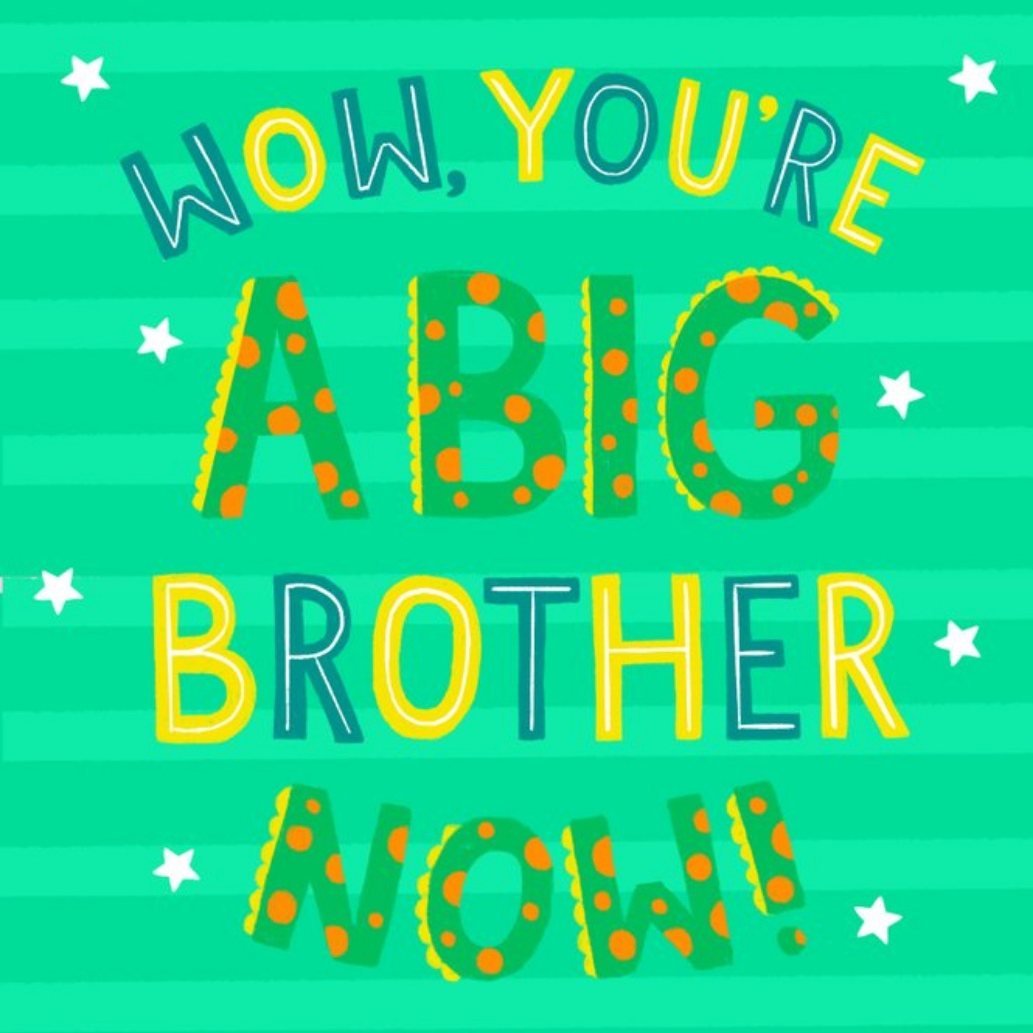 Typographical You're A Big Brother Card, Square