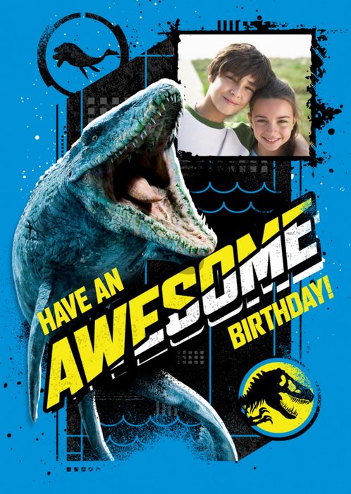 Kids Birthday card - dinosaurs - jurassic world - raptor