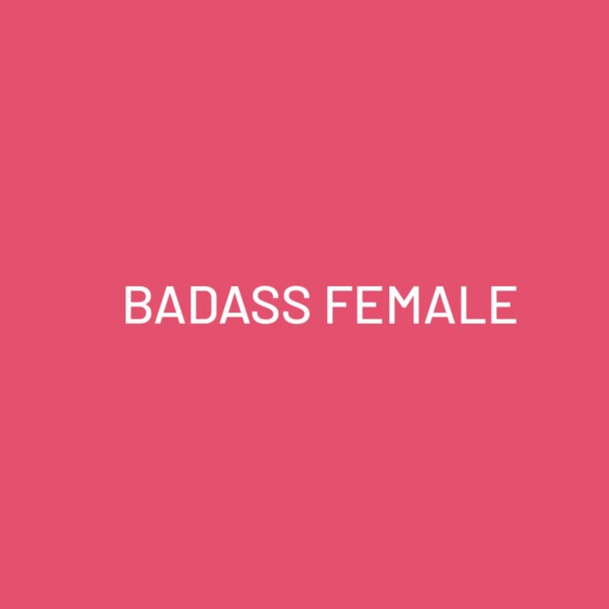 Moonpig Typographic Badass Female Just To Say Card, Square