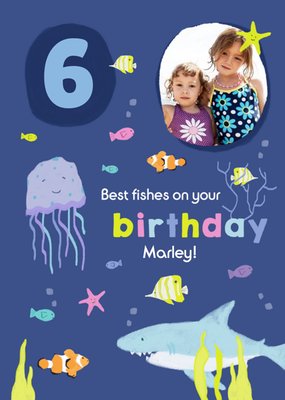 Best Fishes On Your Birthday Photo Upload Card