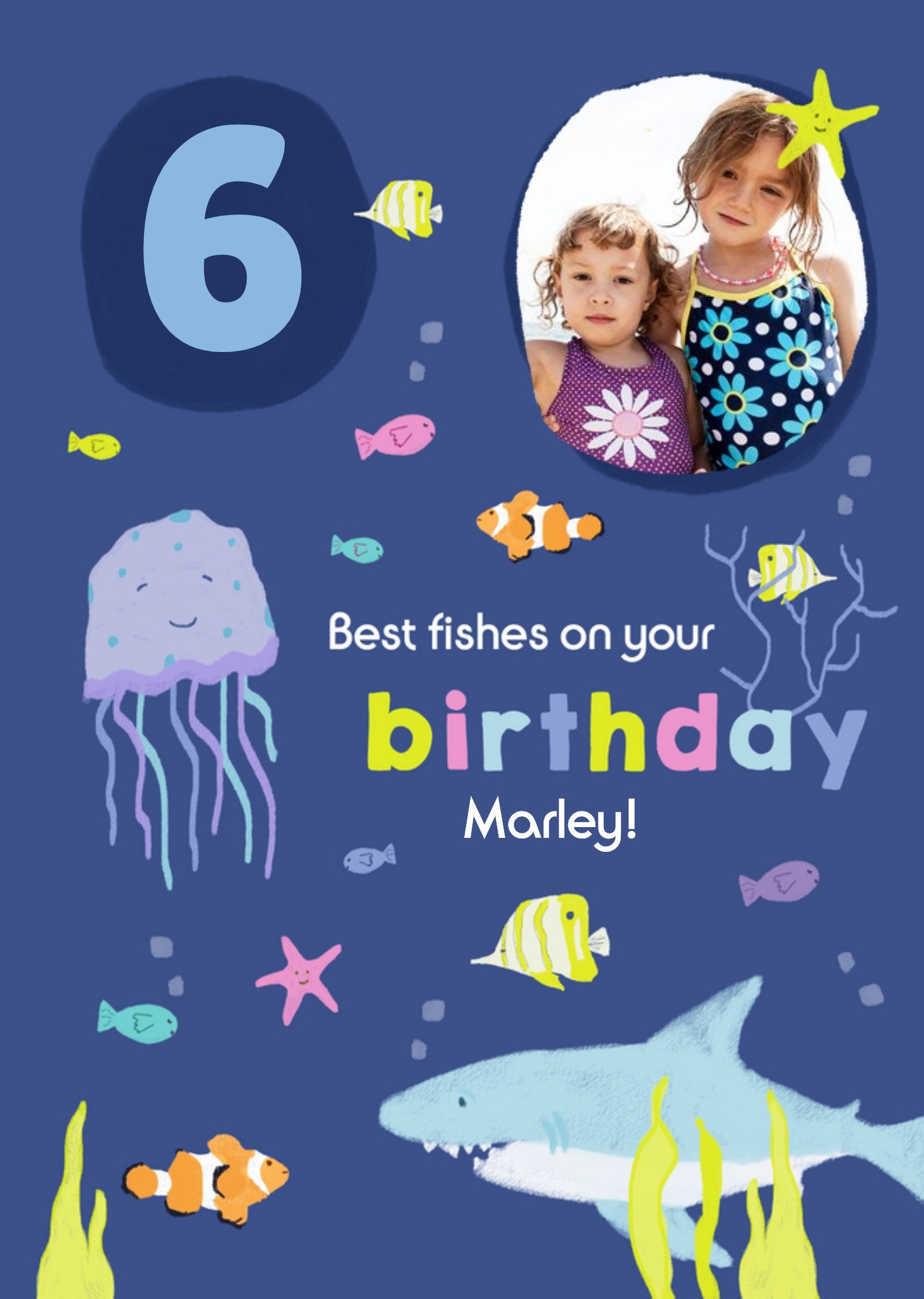 Best Fishes On Your Birthday Photo Upload Card Ecard