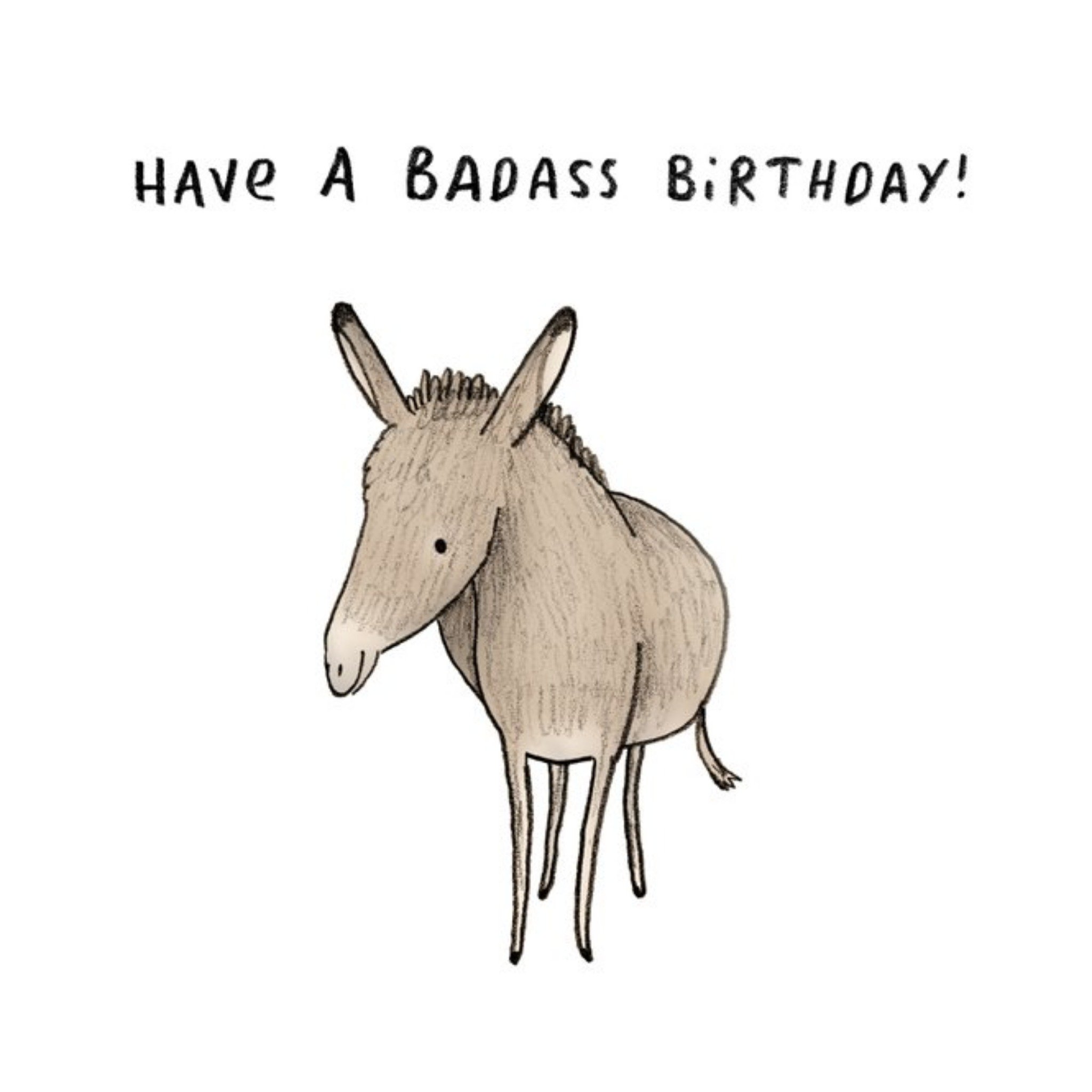 Moonpig Have A Badass Birthday Personalised Happy Birthday Card, Square