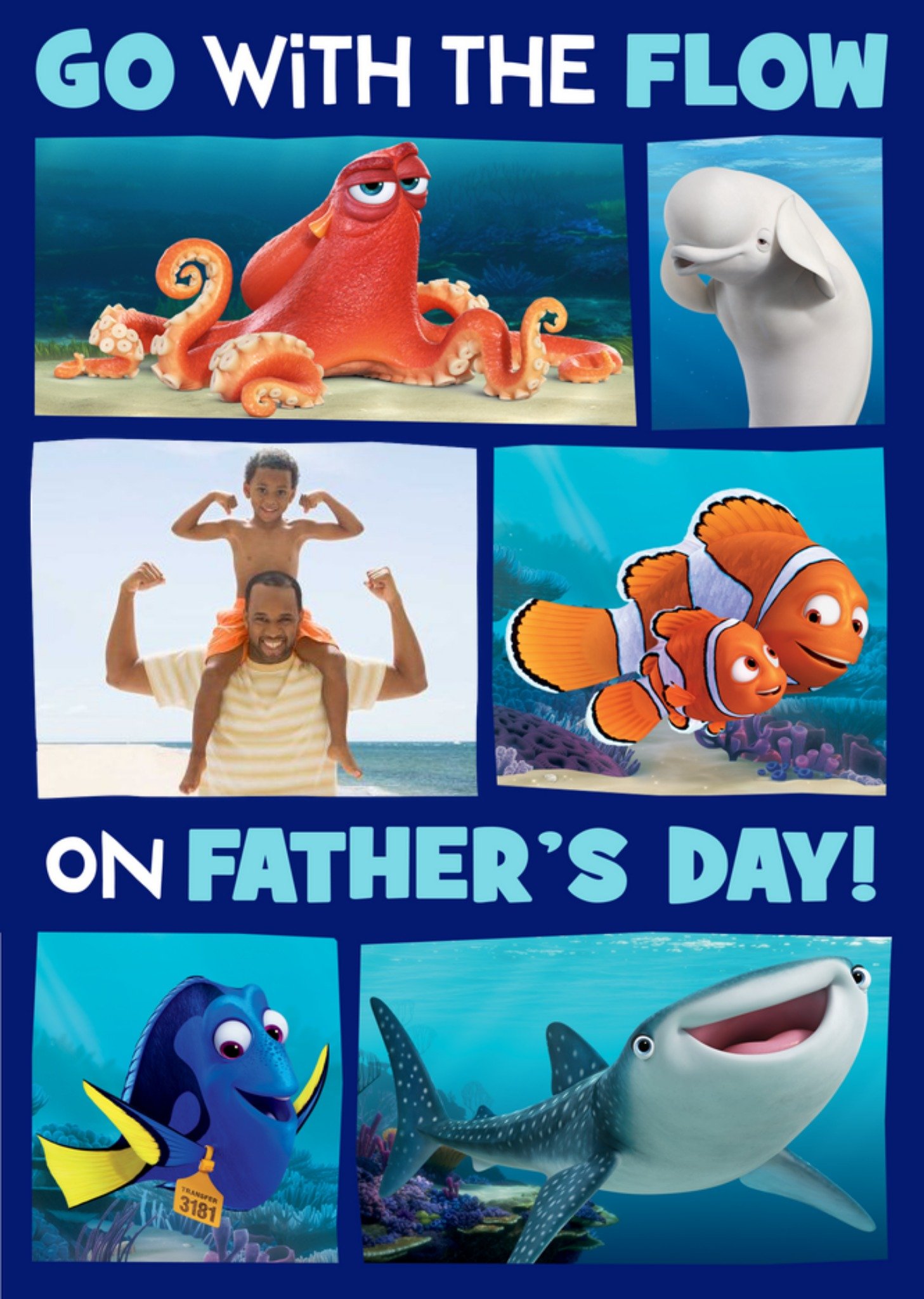 Disney Finding Dory Father's Day Card Go With The Flow