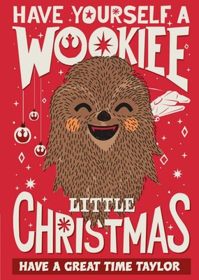 Disney Star Wars Chewbacca Wookiee Christmas Card