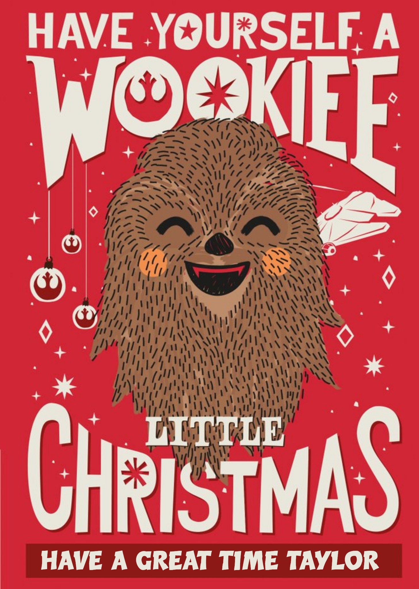 Disney Star Wars Chewbacca Wookiee Christmas Card Ecard