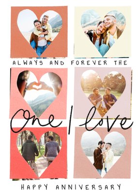 Always And Forever One I Love Anniversary Photo Upload Card