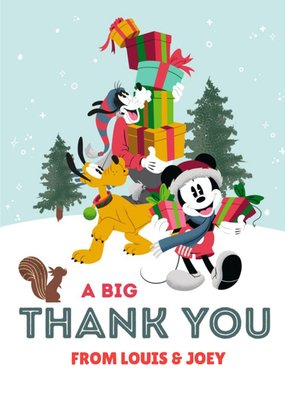 Disney Mickey Mouse A Big Thank You Christmas Card
