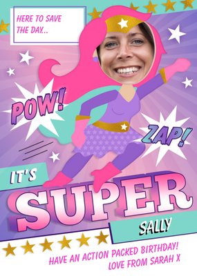 Its Superhero Personalised Name To Save The Day Photo Card