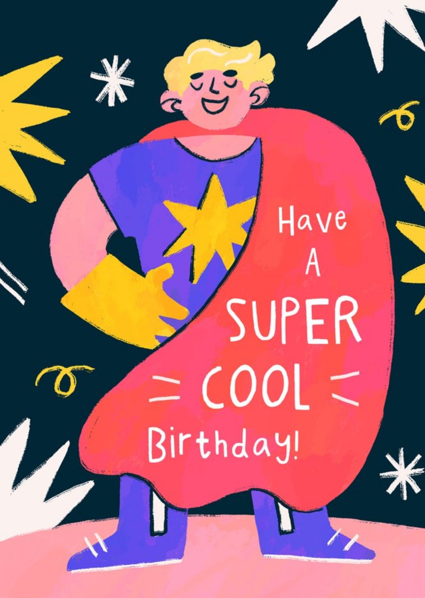 Moonpig Super Cool Birthday Illustrated Card, Large