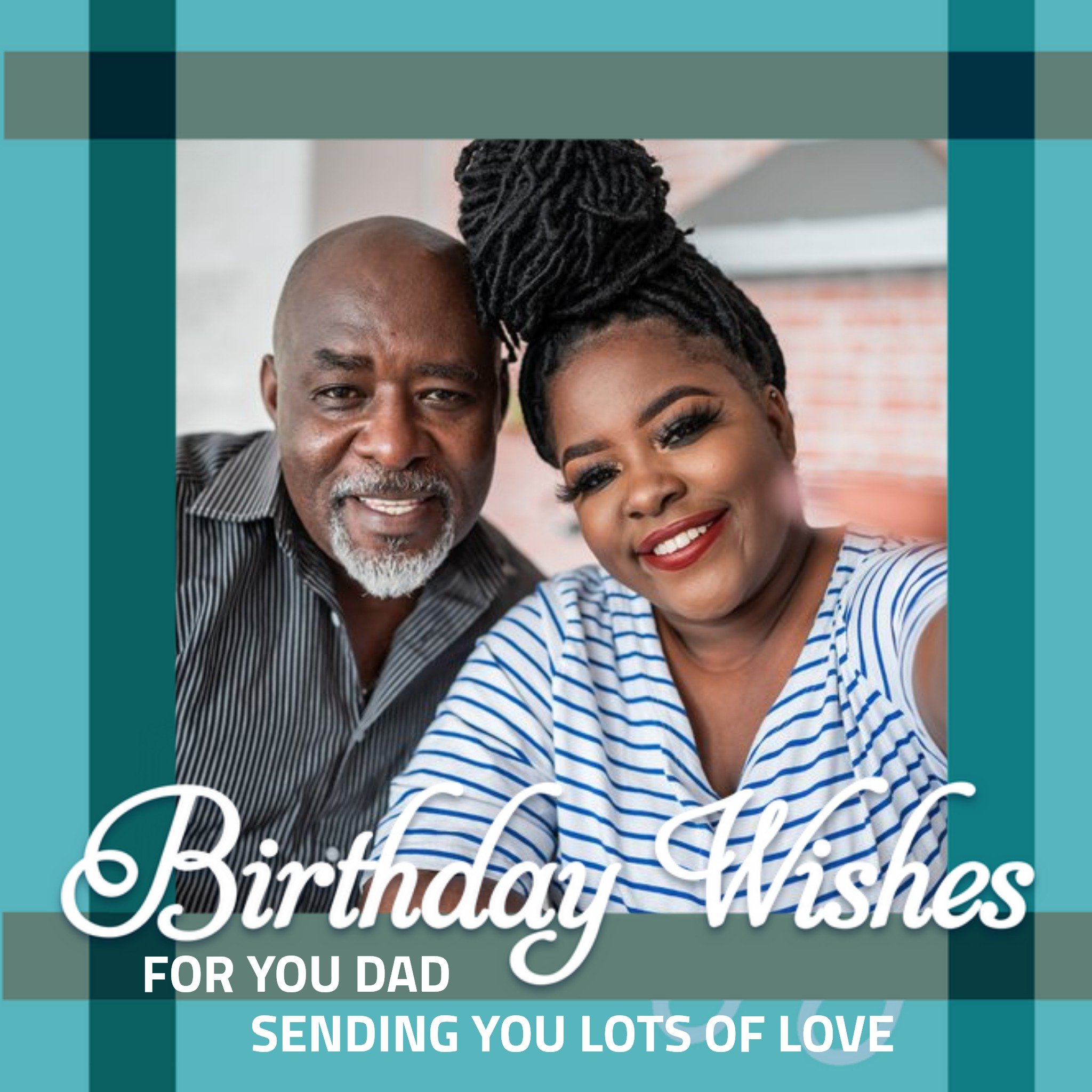 Photo Upload Birthday Wishes For You Dad Card, Square