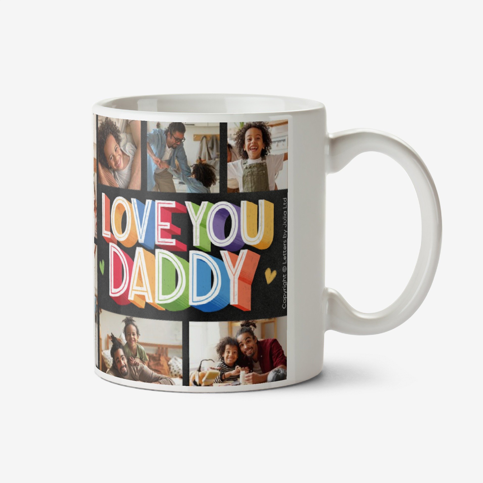 Love You Daddy Colourful Chalkboard Chalk Lettering Mug Ceramic Mug