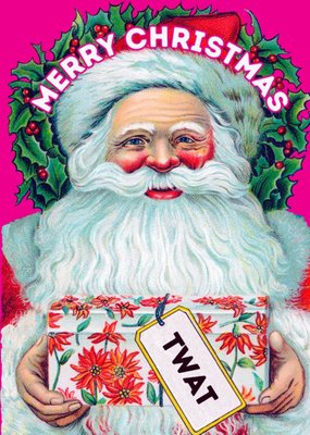 Rude Funny Merry Christmas Twat Christmas Card