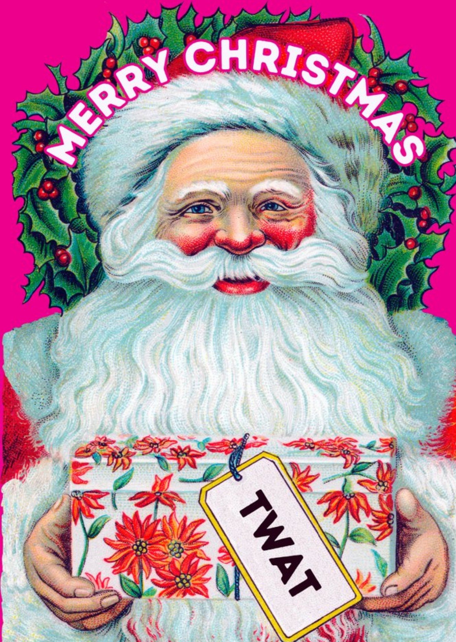 Moonpig Rude Funny Merry Christmas Twat Christmas Card Ecard
