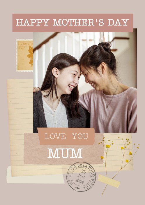 Happy Mother's Day Mum Instant Photo Personalised Mother's Day Card