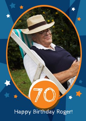 70th Birthday Photo Upload Card