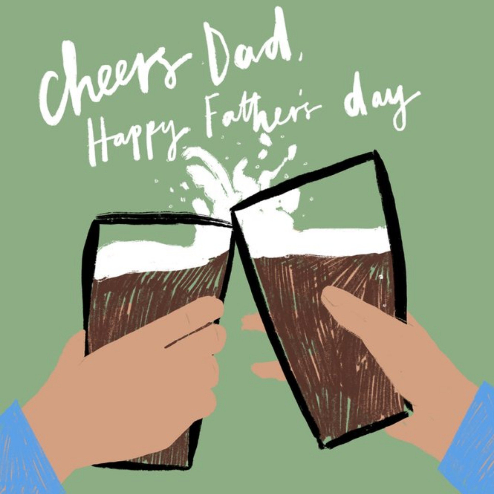 Katy Welsh Beer Fathers Day Card, Square