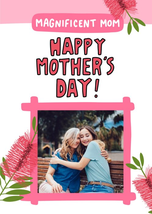 Angela Chick Floral Mother's Day Photo Upload Card