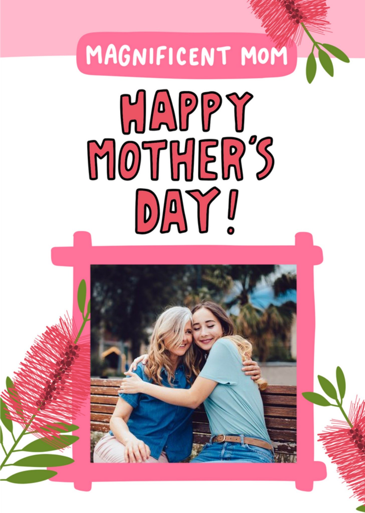 Angela Chick Floral Mother's Day Photo Upload Card