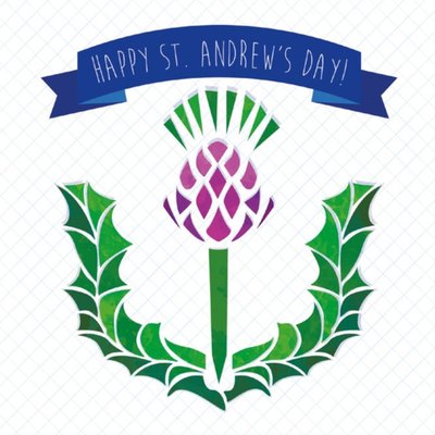 Happy St Andrews Day Thistle Card