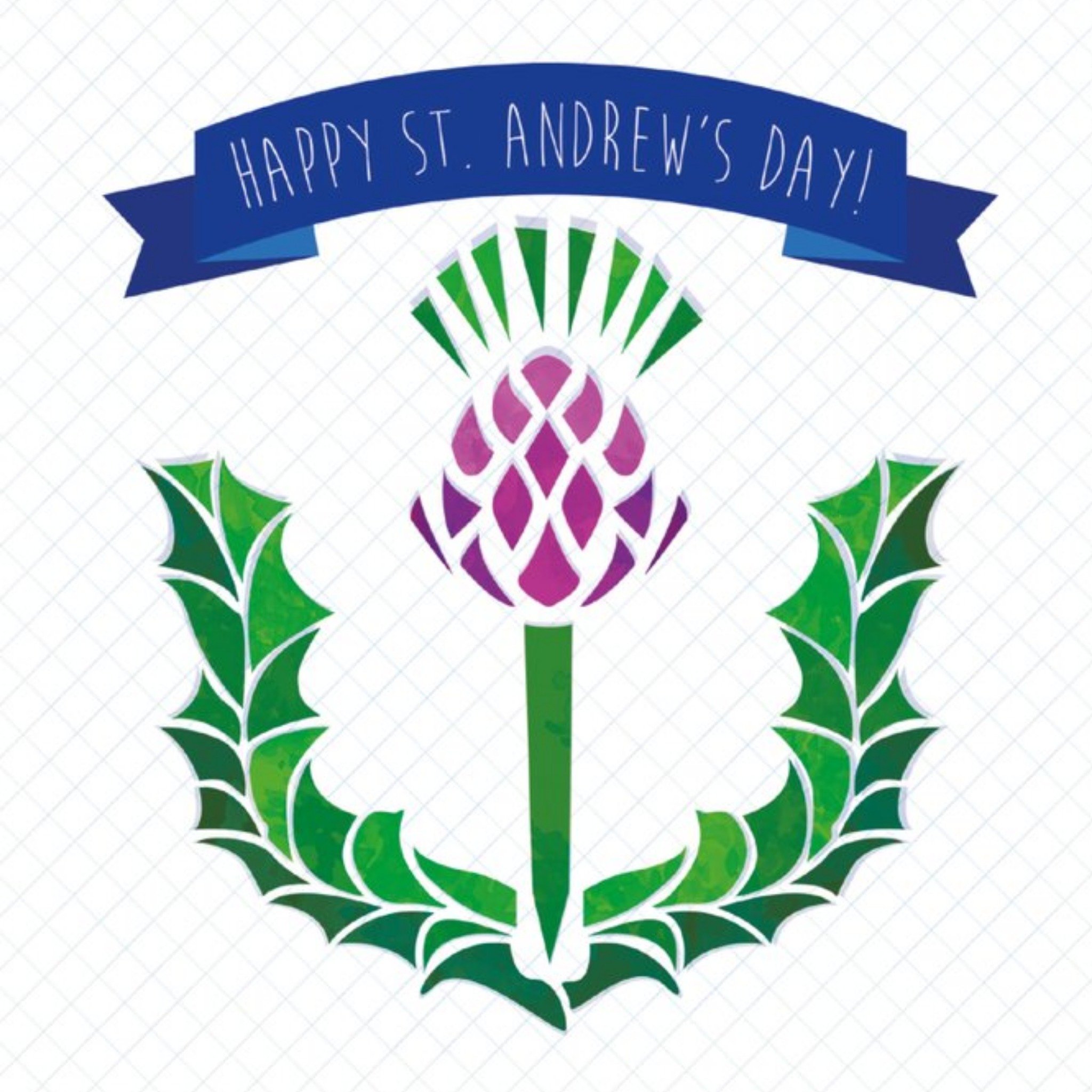 Moonpig Happy St Andrews Day Thistle Card, Large