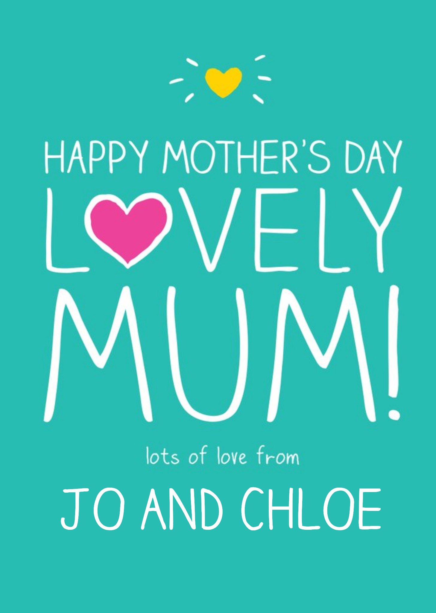 Happy Jackson Personalised Happy Mothers Day Card