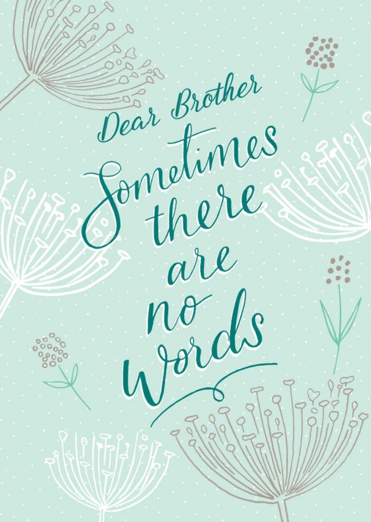 Moonpig Modern Sometimes There Are No Words Sympathy Card For Your Brother, Large