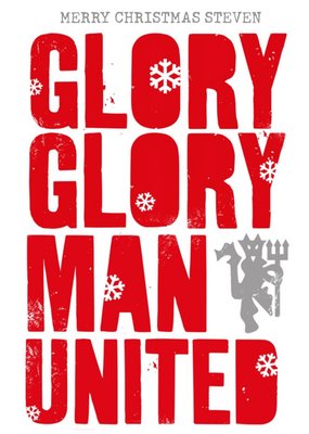 Manchester United Glory Glory Man United Christmas Card