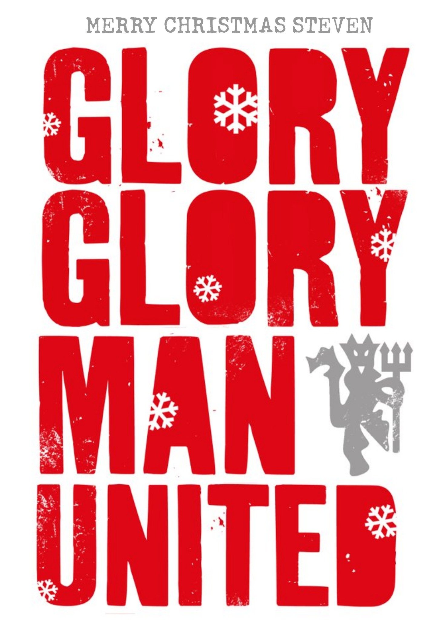 Manchester United Glory Glory Man United Christmas Card Ecard